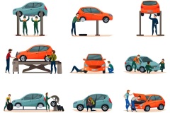 Car Service Icons Set